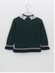 Girl's guipure collar sweater