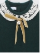 Girl's guipure collar sweater