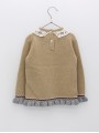 Girl's jumper with guipure collar