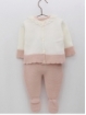 Conjunto niña de punto bicolor