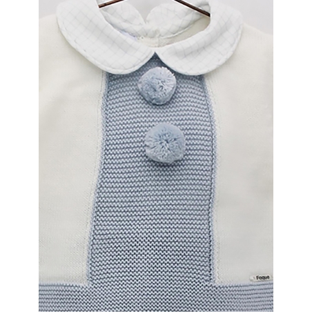 Two-tone knit boy set