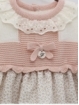 Powder pink and ecru skirt