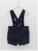 Pantalón curto com tirantes terciopelo