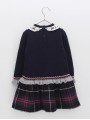 Knit dress with Royal fabric