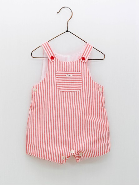 Flora striped dungarees