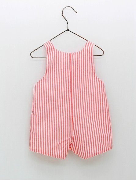 Flora striped dungarees