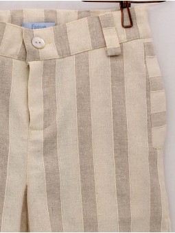 Beige striped shorts