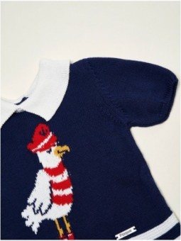 Sailor knitted romper