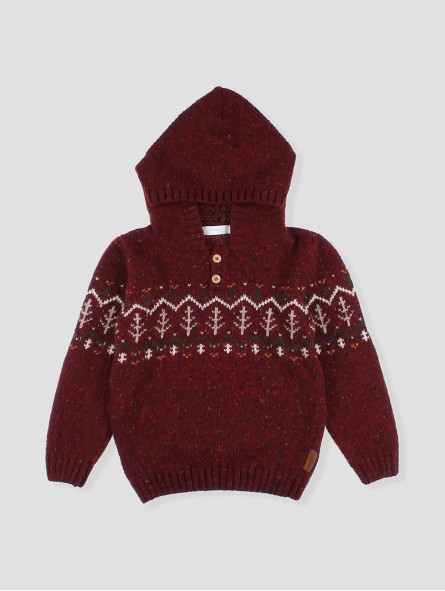 Camisola com Capucha Burgundy