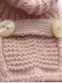 Knitted baby boot-like booties