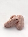 Knitted baby boot-like booties
