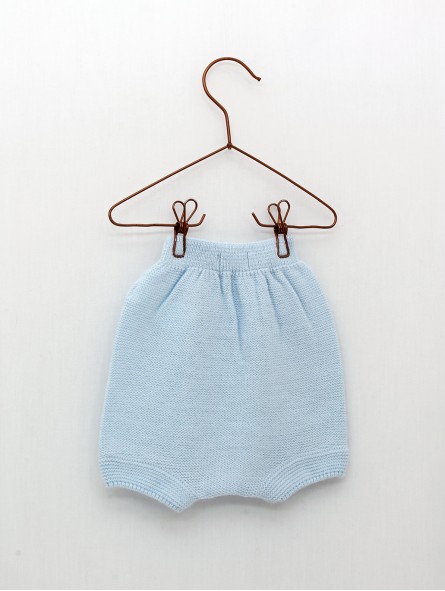 Baby boy bloomers with cable trim