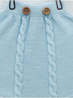 Baby boy bloomers with cable trim
