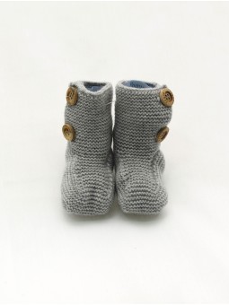 Coloured knitted baby boot