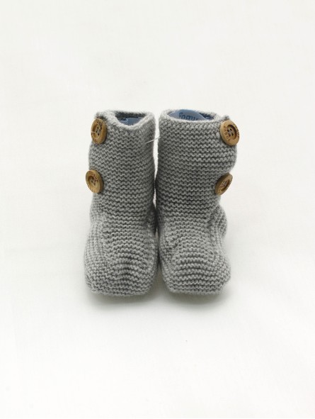 Coloured knitted baby boot