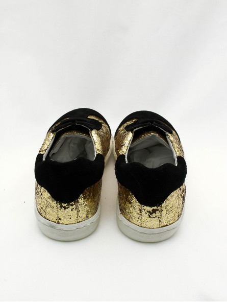 Glitter gold and black sneakers for girl