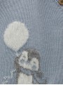 Knitted sweater with penguin print