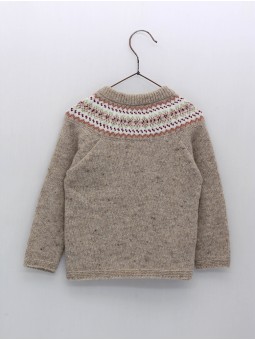 Fretwork knitted sweater