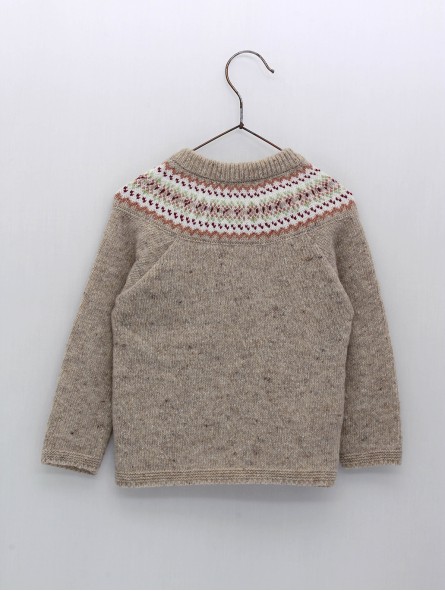 Fretwork knitted sweater