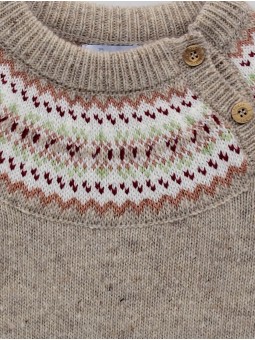 Fretwork knitted sweater
