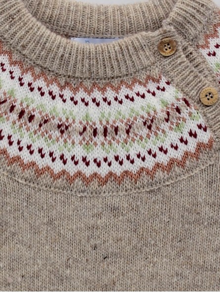 Fretwork knitted sweater