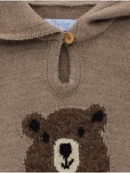 Baby boy knitted sweater with bears print