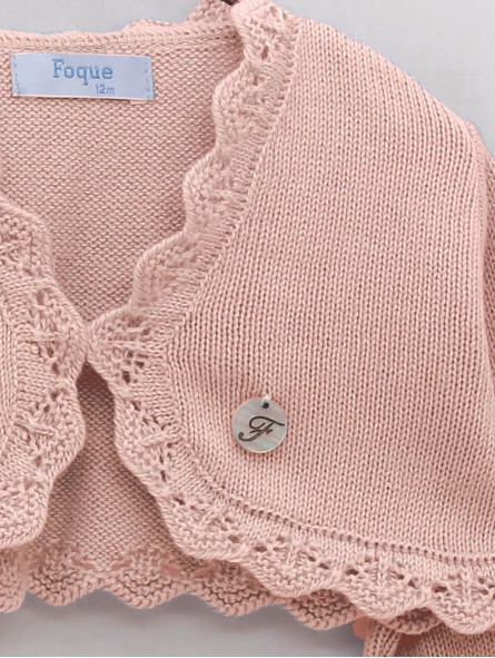 Chaqueta punto bebé nena ondas