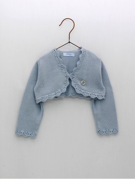 Chaqueta punto bebé nena ondas