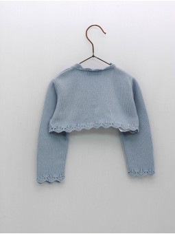 Chaqueta punto bebé nena ondas