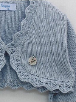 Chaqueta punto bebé nena ondas