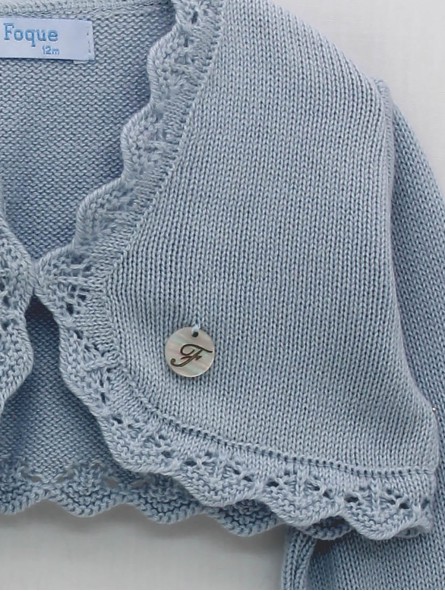 Chaqueta punto bebé nena ondas