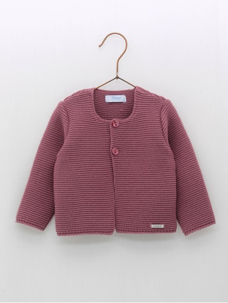 Knitted cardigan with buttons