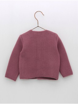 Knitted cardigan with buttons