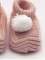 Booties with pom pom