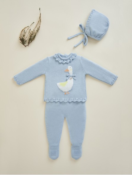 Conjunto bebé niña jersey y polaina