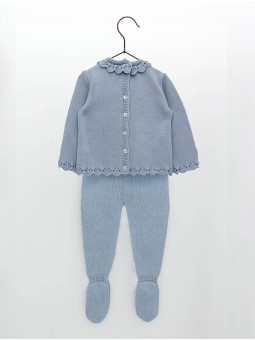 Conjunto bebé niña jersey y polaina