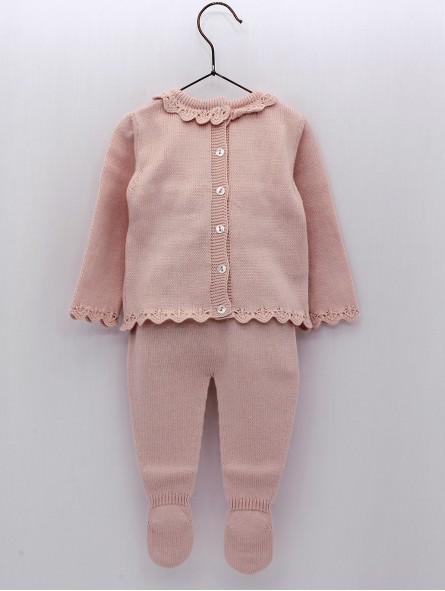 Conjunto bebé niña jersey y polaina