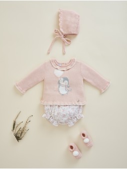 Sweater and shorties two pieces set