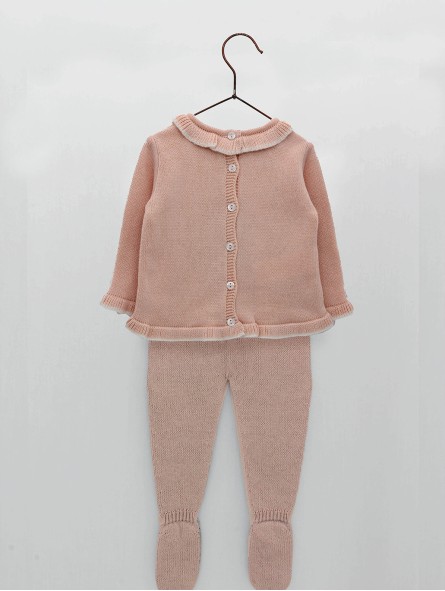Conjunto bebé niña jersey y polaina