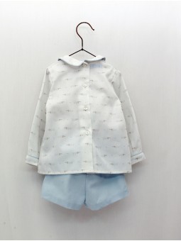 Conxunto dúas pezas camisa e pantalón