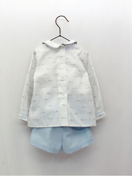 Conxunto dúas pezas camisa e pantalón
