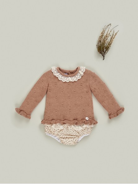 Conjunto bebé niña braguita y jersey