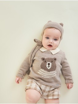 Sweater and shorts two pieces set