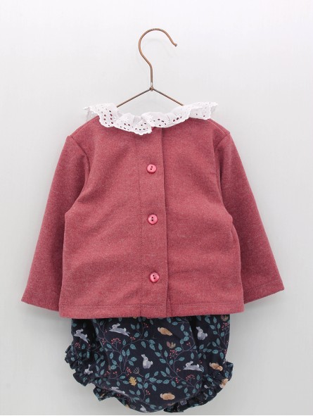 Sweater and shorties two pieces baby girl set
