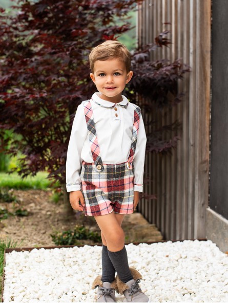 Shorts with straps and shirt two pieces set