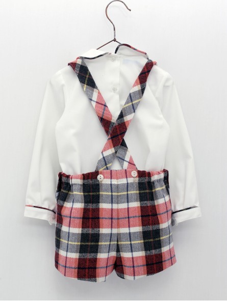 Shorts with straps and shirt two pieces set
