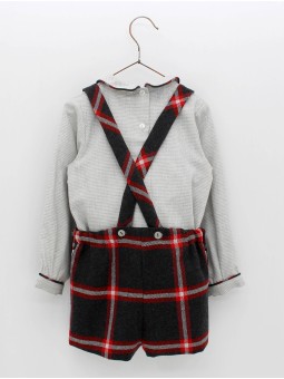 Shirt and shorts with straps two pieces set