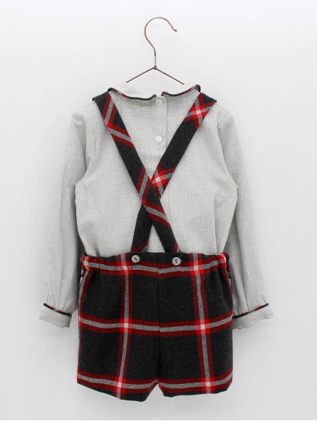 Shirt and shorts with straps two pieces set