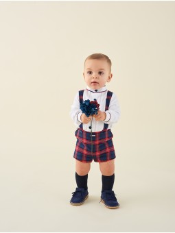Shirt and shorts with straps two pieces set
