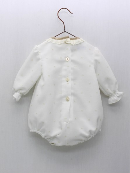 Pelele bautizo unisex plumeti